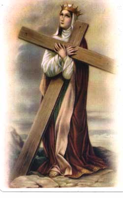  Holy card with Helena and cross