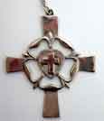 metal Luther rose cross