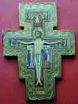 Painted San Damiano cross